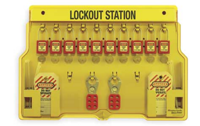 LOCKOUT STATION, FILLED, 36 COMPONENTS. 1 Each.