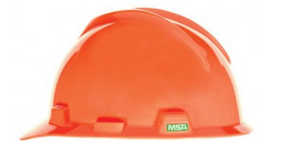 MSA V-GARD HARD CAP WITH RATCHET SUSPENSION. 1 EA.  