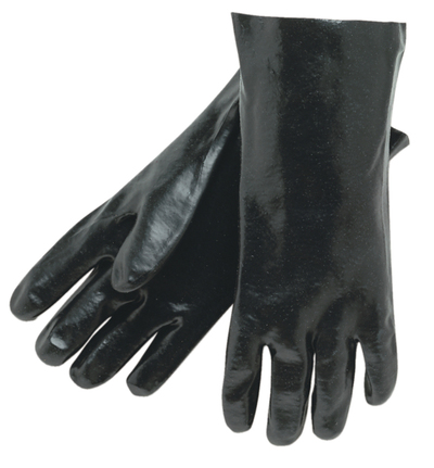 14" Gauntlet Wrist, Single-Dipped PVC Coated Gloves 