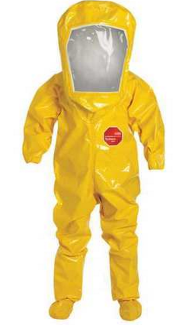 Tychem 9000 Encapsulated Suit, Expanded Back, Rear Entry. 1-PK.