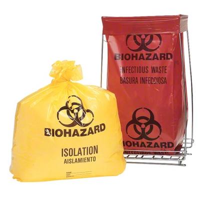 Fortune PolyCare Biohazard Bag - 24 x 23, 1.2 Gauge, Red