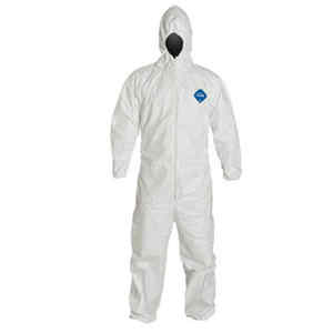 DuPont Tyvek Coverall. Respirator Fit Hood. Elastic W/A 25-CASE.
