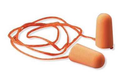 Corded Ear Plugs, Disposable Tapered Shape