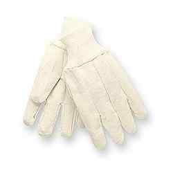 Absorbent, Cotton Canvas, Knit Wrist, Wing Thumb Gloves 