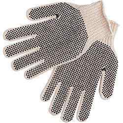 Cotton / Polyester Blend, Two-sided PVC Dot Gloves 