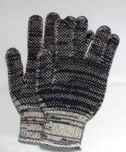 Blend Material, PVC Dots Both Sides, Multi-color Gloves 