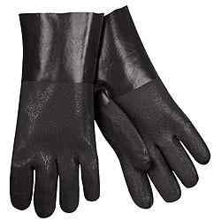 Jersey Knit Wrist, 12" Gauntlet, PVC Coated Gloves 