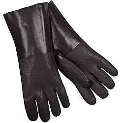 Jersey Knit Wrist, 14" Gauntlet, PVC Coated Gloves 