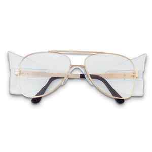 Clear Lens, Engineer Gold Frame, Aviator Glasses 