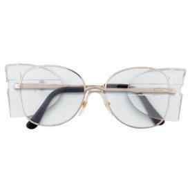 Clear Lens, Ladies Engineer Gold Frame, Conventional Glasses 