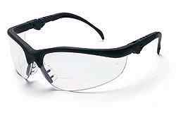 Black frame, Dual Bi-Focal Clear 1.0 Diopter Lens Safety Glasses