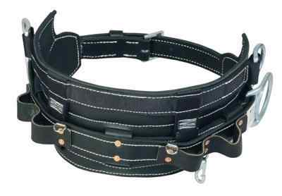 Miller Linemens Belts- Black Beauty leather, cushioned body pad