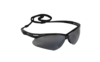 Safety Glasses, Wraparound Smoke Mirror Polycarbonate Lens, Scratch-Re