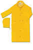 Rain Coat, detachable hood, Yellow, 0.35mm PVC/Poly 