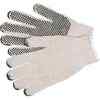 Cotton/Polyester, One-sided PVC Dots, Fingertips, Hemmed Gloves 