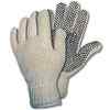 Cotton/Polyester, Hemmed, One-Sided Black PVC Dot Gloves  