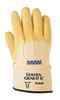 Yellow Natural Rubber, Palm Coated Crinkle Finish Gloves
