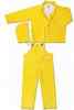 3 piece yellow suit. Jacket with detachable hood and bib pants 